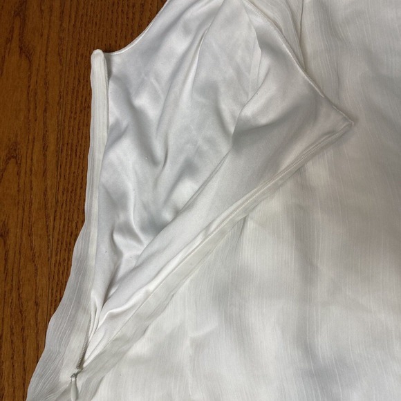 M Ruffle ruffles tie bow ribbed chiffon halter high neck blouse black white BCX - Picture 5 of 8